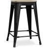 Taburete de Bar Diseño Industrial - Madera y Acero - 61cm - Stylix  image 7