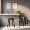 Taburete de Bar Diseño Industrial - Madera y Acero - 61cm - Stylix  image 7