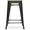 Taburete de Bar Diseño Industrial - Madera y Acero - 61cm - Stylix  image 7
