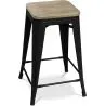 Taburete de Bar Diseño Industrial - Madera y Acero - 61cm - Stylix  image 7