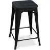 Taburete de Bar - Diseño Industrial - Madera y Acero - 61cm - Stylix  image 7