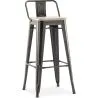 Taburete de Bar con Respaldo - Diseño Industrial - 76 cm - Stylix image 7
