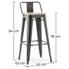 Taburete de Bar con Respaldo - Diseño Industrial - 76 cm - Stylix image 7