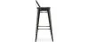 Taburete de Bar con Respaldo - Diseño Industrial - Madera y Acero - 76 cm - Stylix  image 7