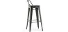 Taburete de Bar con Respaldo - Diseño Industrial - Madera y Acero - 76 cm - Stylix  image 7