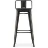 Taburete de Bar con Respaldo - Diseño Industrial - Madera y Acero - 76 cm - Stylix  image 7