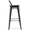 Taburete de Bar con Respaldo - Diseño Industrial - Madera y Acero - 76 cm - Stylix  image 7