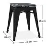 Taburete Diseño Industrial - Madera y Acero - 46cm - Stylix image 7
