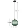 Lámpara de Techo Diseño Vintage - Lámpara Colgante Bola Verde - Viola image 7