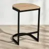Taburete Diseño Industrial - Madera y Metal - 60cm - Lia image 7