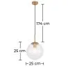 Lámpara de Techo Diseño Bola - Lámpara Colgante Cristal - Alvis image 7