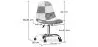 Silla De Oficina con Ruedas - Silla de Escritorio Tapizada en Patchwork - Blanco Y Negro -  Denisse  image 7