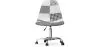 Silla De Oficina con Ruedas - Silla de Escritorio Tapizada en Patchwork - Blanco Y Negro -  Denisse  image 7