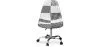 Silla De Oficina con Ruedas - Silla de Escritorio Tapizada en Patchwork - Blanco Y Negro -  Denisse  image 7