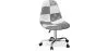 Silla De Oficina con Ruedas - Silla de Escritorio Tapizada en Patchwork - Blanco Y Negro -  Denisse  image 7