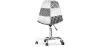 Silla De Oficina con Ruedas - Silla de Escritorio Tapizada en Patchwork - Blanco Y Negro -  Denisse  image 7