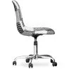 Silla De Oficina con Ruedas - Silla de Escritorio Tapizada en Patchwork - Blanco Y Negro -  Denisse  image 7