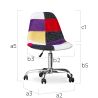 Silla de Oficina con ruedas  - Silla de Escritorio - Tapizada en Patchwork - Tessa image 7