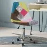 Silla de Oficina con Ruedas - Silla de Escritorio - Tapizada en Patchwork - Simona  image 7