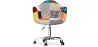 Silla de Oficina con Reposabrazos - Silla de Escritorio con Ruedas - Tapizada en Patchwork  - Patty image 7