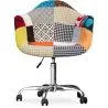 Silla de Oficina con Reposabrazos - Silla de Escritorio con Ruedas - Tapizada en Patchwork  - Patty image 7