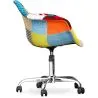 Silla de Oficina con Reposabrazos - Silla de Escritorio con Ruedas - Tapizada en Patchwork  - Patty image 7