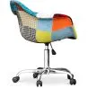 Silla de Oficina con Reposabrazos - Silla de Escritorio con Ruedas - Tapizada en Patchwork  - Patty image 7