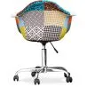 Silla de Oficina con Reposabrazos - Silla de Escritorio con Ruedas - Tapizada en Patchwork  - Patty image 7