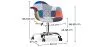 Silla de Oficina con Reposabrazos - Silla de Escritorio con Ruedas - Tapizada en Patchwork  - Pixi image 7