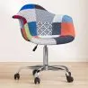 Silla de Oficina con Reposabrazos - Silla de Escritorio con Ruedas - Tapizada en Patchwork  - Pixi image 7