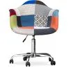 Silla de Oficina con Reposabrazos - Silla de Escritorio con Ruedas - Tapizada en Patchwork  - Pixi image 7