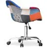 Silla de Oficina con Reposabrazos - Silla de Escritorio con Ruedas - Tapizada en Patchwork  - Pixi image 7