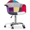 Silla de Oficina con Reposabrazos - Silla de Escritorio con Ruedas - Tapizada en Patchwork  - Ray image 7