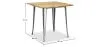 Mesa de Comedor Cuadrada - Diseño Industrial - Madera y Metal - Stylix image 7