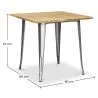 Mesa de Comedor Cuadrada - Diseño Industrial - Madera y Metal - Stylix image 7