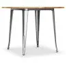 Mesa de Comedor Cuadrada - Diseño Industrial - Madera y Metal - Stylix image 7