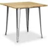 Mesa de Comedor Cuadrada - Diseño Industrial - Madera y Metal - Stylix image 7