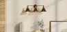 Lámpara Aplique de Pared - Diseño Vintage Dorado - 3 focos - Remir image 7