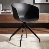Silla de Oficina con Reposabrazos - Silla de Escritorio de Diseño Negro - Joan  image 7