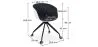 Silla de Oficina con Reposabrazos - Silla de Escritorio con Ruedas - Blanco y Negro - Jodie  image 7