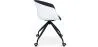 Silla de Oficina con Reposabrazos - Silla de Escritorio con Ruedas - Blanco y Negro - Jodie  image 7
