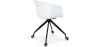 Silla de Oficina con Reposabrazos - Silla de Escritorio con Ruedas - Blanco y Negro - Jodie  image 7