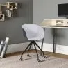 Silla de Oficina con Reposabrazos - Silla de Escritorio con Ruedas - Blanco y Negro - Jodie  image 7
