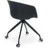 Silla de Oficina con Reposabrazos - Silla de Escritorio con Ruedas - Blanco y Negro - Jodie  image 7