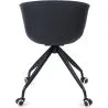 Silla de Oficina con Reposabrazos - Silla de Escritorio con Ruedas - Blanco y Negro - Jodie  image 7