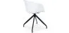 Silla de Oficina con Reposabrazos Tapizada - Silla de Escritorio - Blanco y Negro - Jodie  image 7
