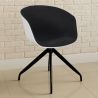 Silla de Oficina con Reposabrazos Tapizada - Silla de Escritorio - Blanco y Negro - Jodie  image 7