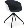 Silla de Oficina con Reposabrazos Tapizada - Silla de Escritorio - Blanco y Negro - Jodie  image 7