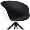 Silla de Oficina con Reposabrazos Tapizada - Silla de Escritorio - Blanco y Negro - Jodie  image 7