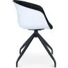 Silla de Oficina con Reposabrazos Tapizada - Silla de Escritorio - Blanco y Negro - Jodie  image 7